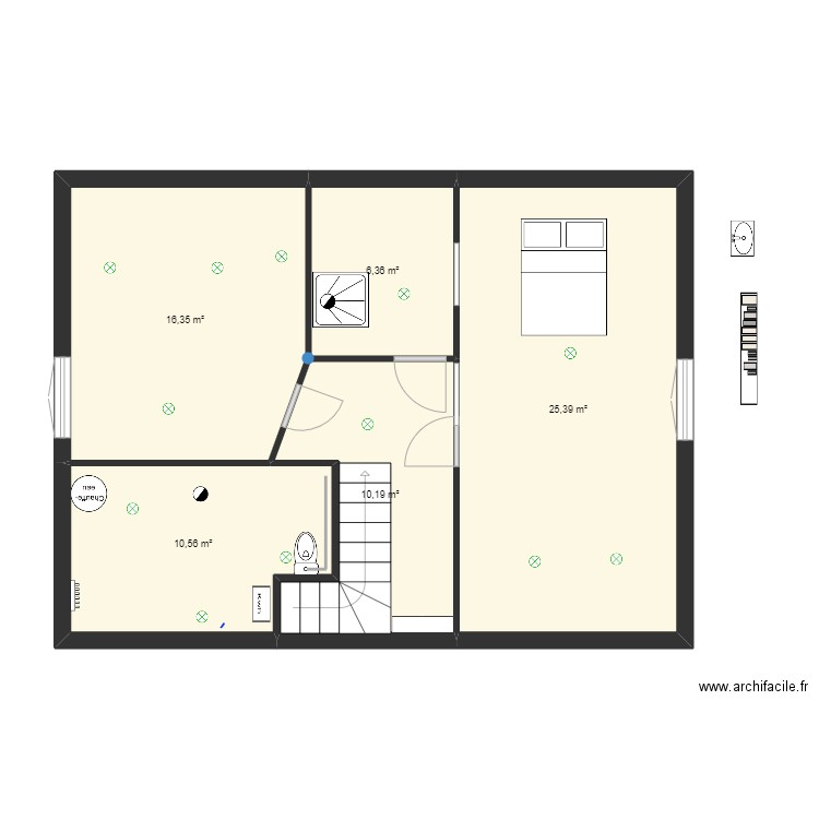 essai rdc trezeny. Plan de 5 pièces et 69 m2