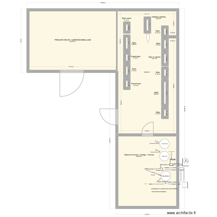ABIDJAN. Plan de 15 pièces et 177 m2