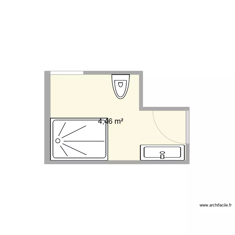 salle de bain wc. Plan de 