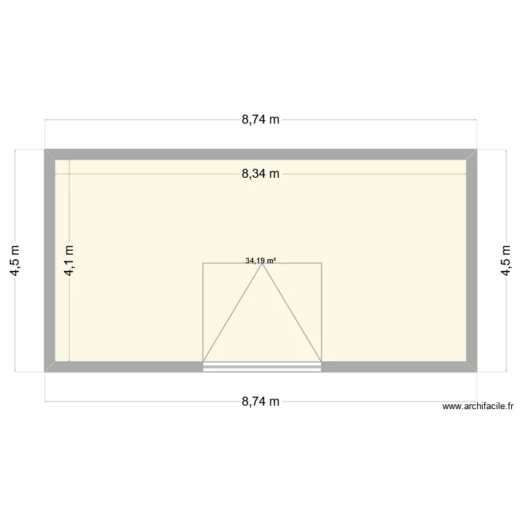 abri de jardin. Plan de 1 et 34 m² abri de jardin. Plan de 1 et 34 m²