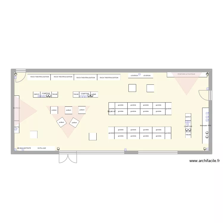 PROUVY DEF-ELEC. Plan de 1  et 96 m²