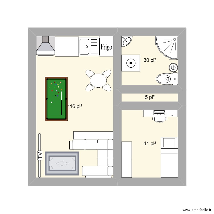 travaille classe. Plan de 0 pièce et 0 m2