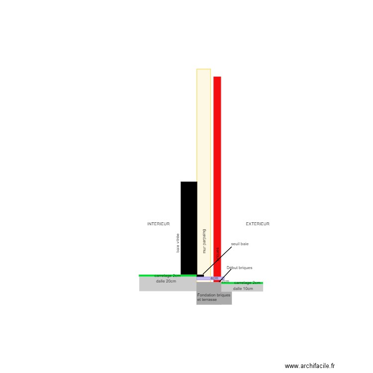 plan fondation. Plan de 0 pièce et 0 m2