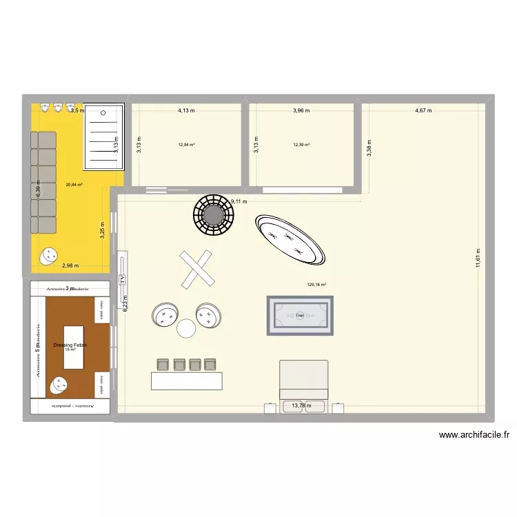 Playroom. Plan de 5 Pièces et 190 m² Playroom. Plan de 5 Pièces et 190 m²