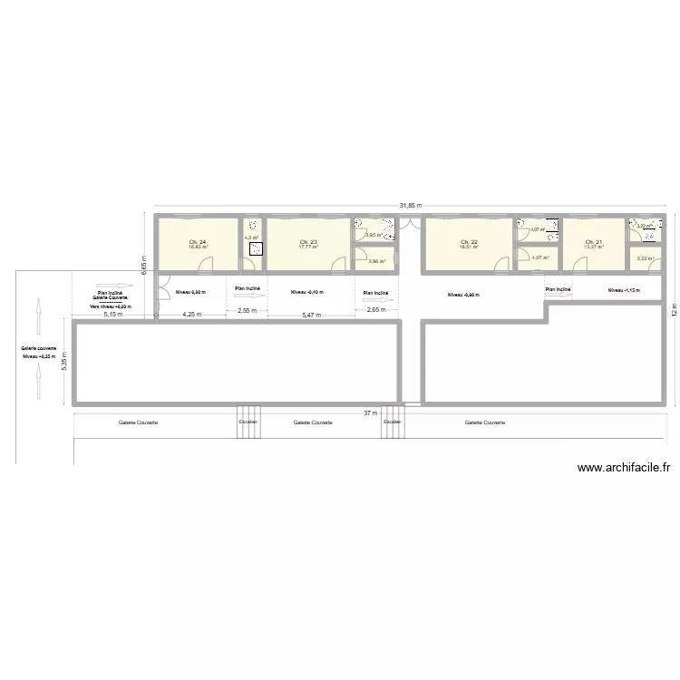Hôpital de Kiremba - Bâtiment existant pour service kiné. Plan de Hôpital de Kiremba - Bâtiment existant pour service kiné. Plan de