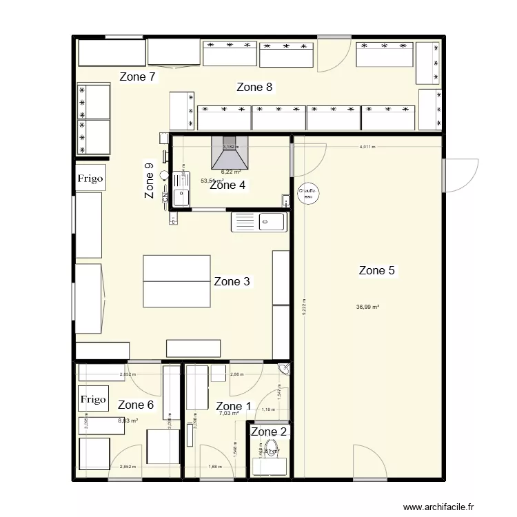 labo flux abattage. Plan de 