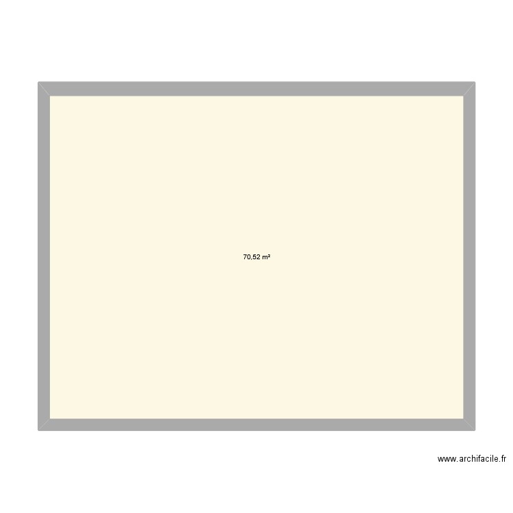 Bleizi. Plan de 1 pièce et 71 m2