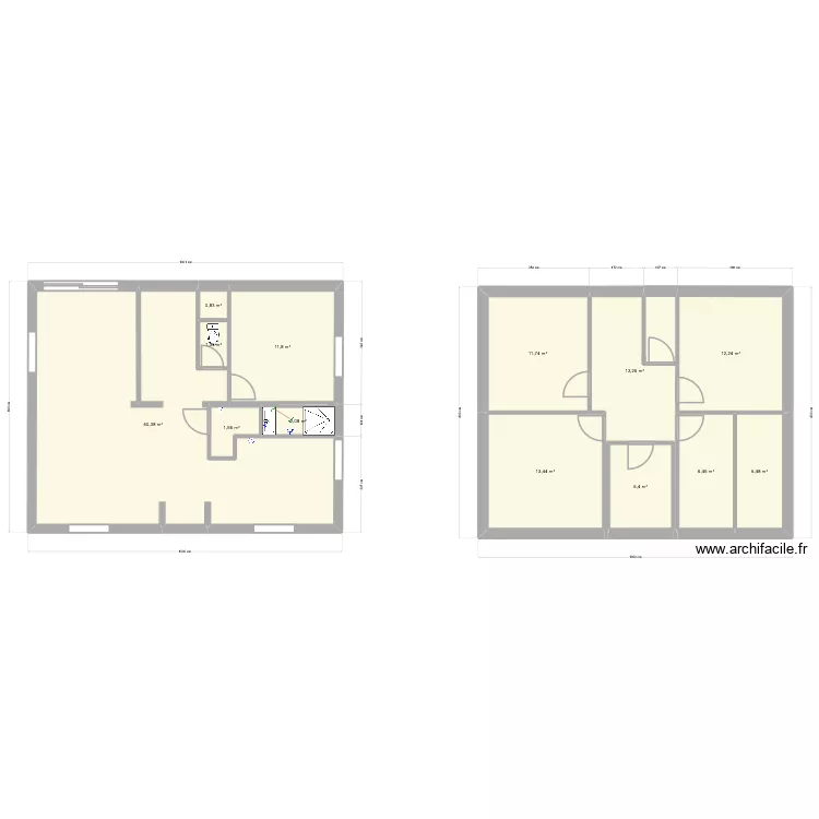 Bleizi. Plan de 13 et 135 m² Bleizi. Plan de 13 et 135 m²