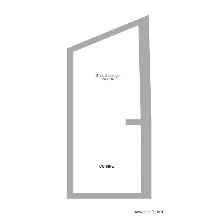 SAM CUISINE. Plan de 1 pièce et 26 m2
