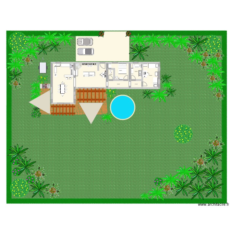 bonnut 2. Plan de 8 pièces et 98 m2