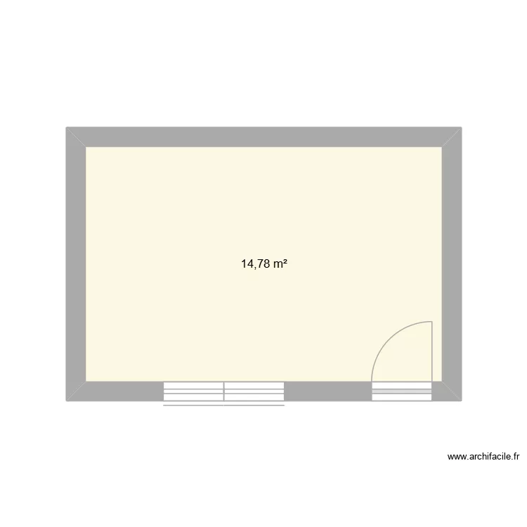 Plan de camp simple. Plan de 1  et 15 m²