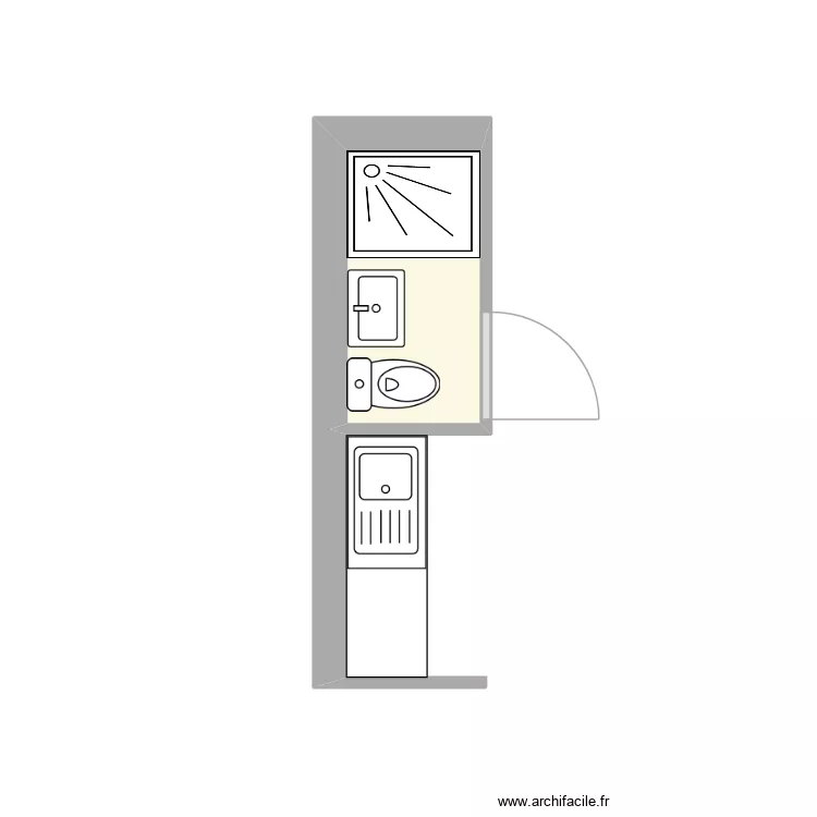 Plant Studio - Bathroom. Plan de 1  et 2 m²