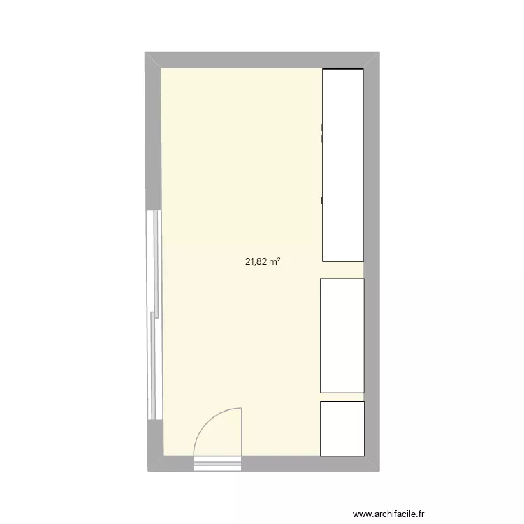 Garage. Plan de 1  et 22 m²