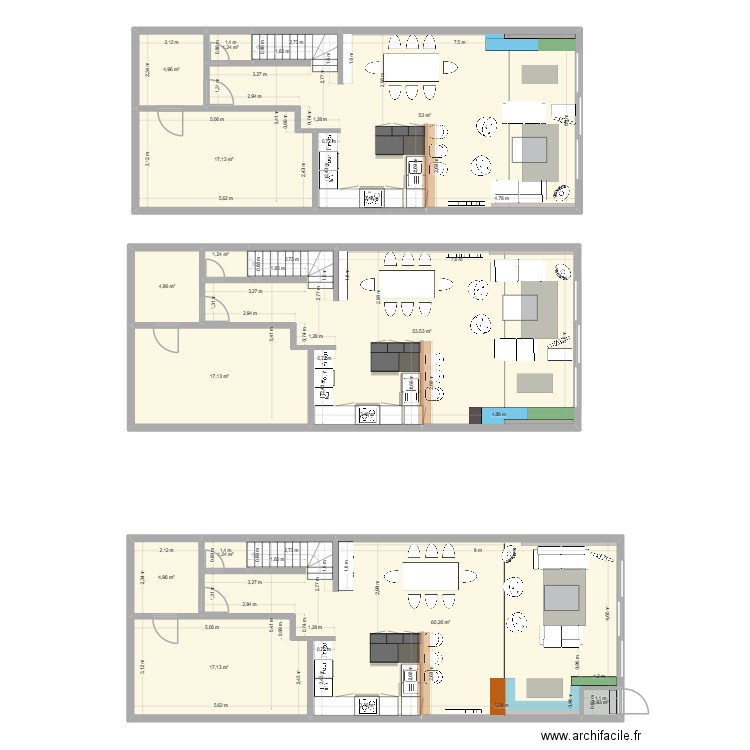MERMOZ RDC - Véranda raccourcie. Plan de 13 pièces et 238 m2
