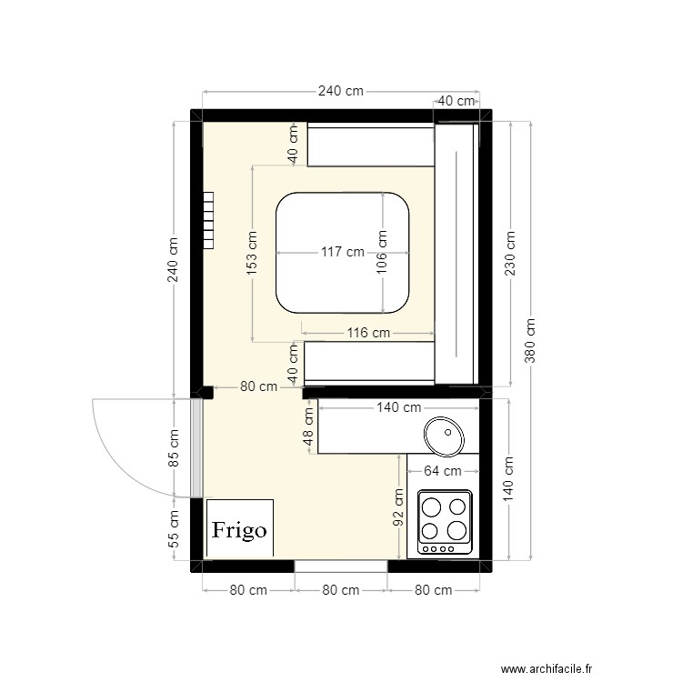 semi remorque acienne 2. Plan de 1 pièce et 9 m2