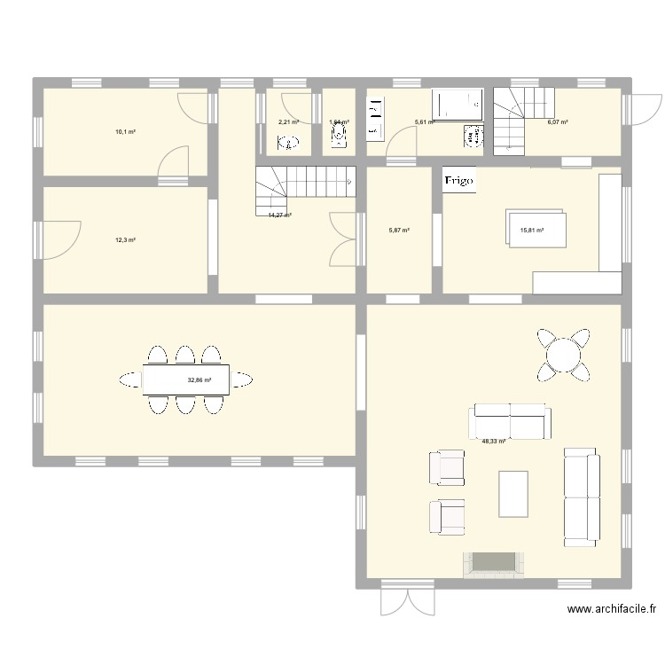 Dreamy. Plan de 11 pièces et 155 m2