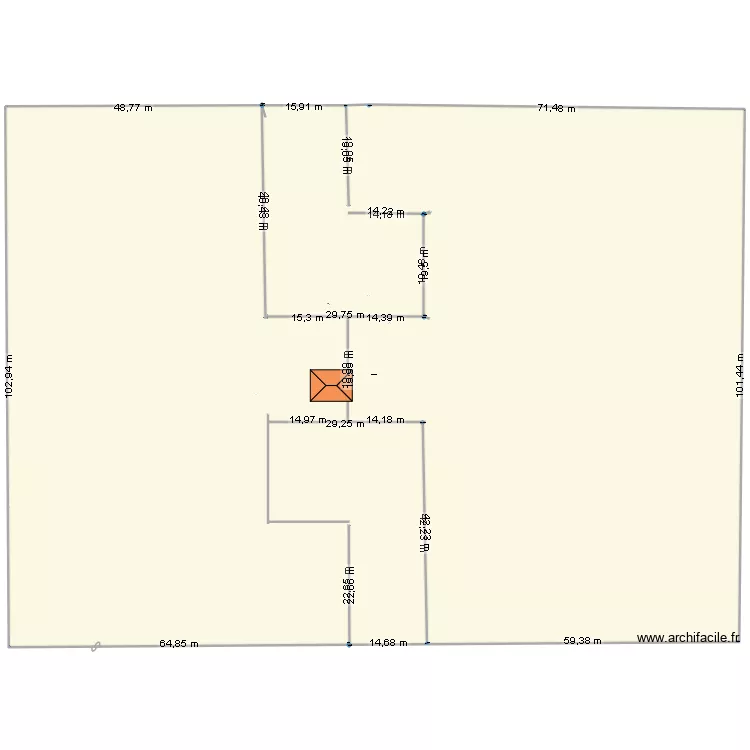 studio Boundji. Plan de 1  et 14313 m²