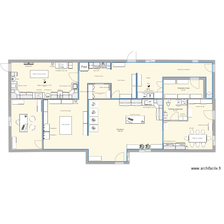 Ferme érable et cousins. Plan de 7 pièces et 178 m2