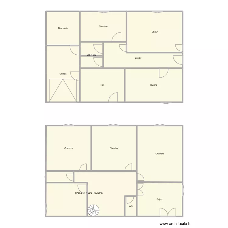 CAGIRE. Plan de 14 pièces et 182 m²