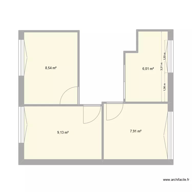 &eacute;tage avec isolation. Plan de 4  et 32 m²