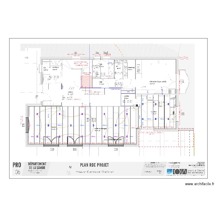 Villa Sonnaz. Plan de 1 pièce et 46 m2