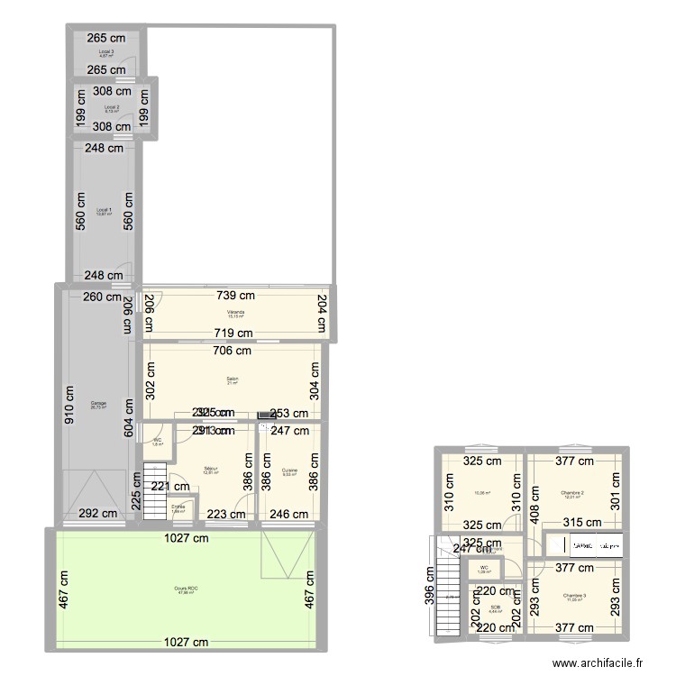 Maison . Plan de 19 pièces et 209 m2