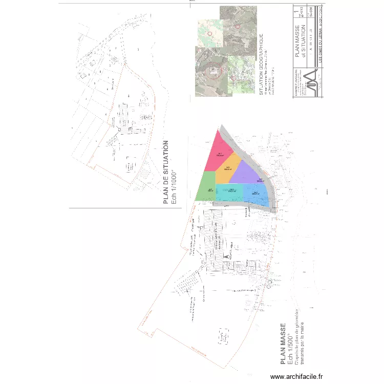 phase 1 les cimes version 6 lots. Plan de 