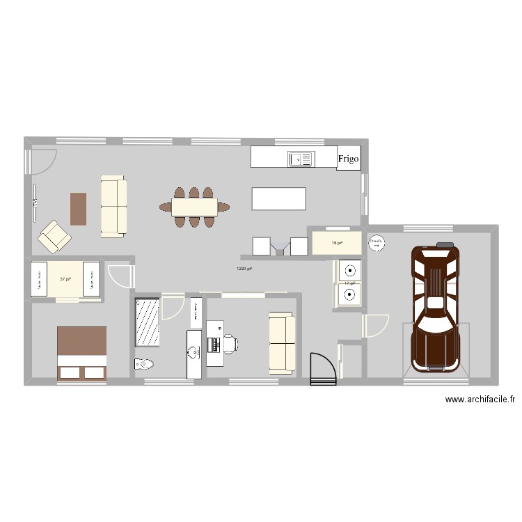 tror 3. Plan de 4 pièces et 120 m2
