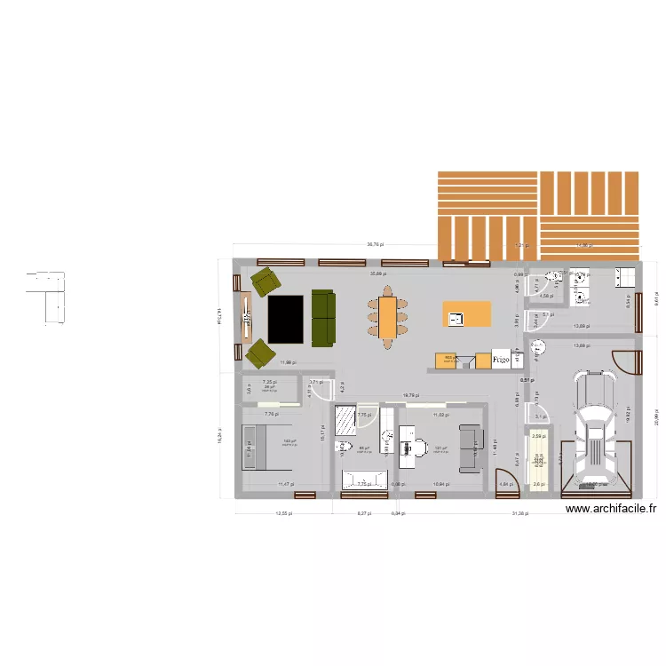 tror 3. Plan de 7 et 131 m² tror 3. Plan de 7 et 131 m²