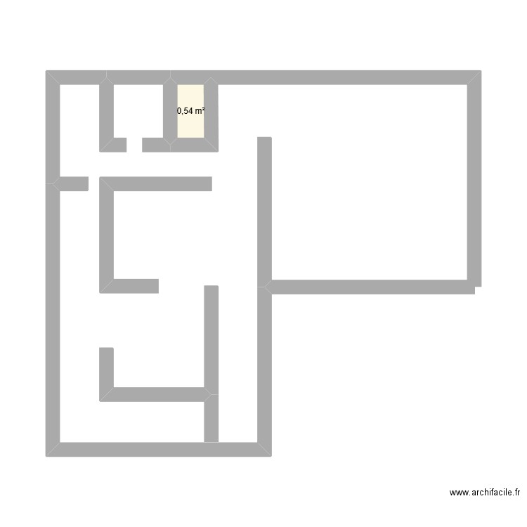 labo. Plan de 1 pièce et 1 m2