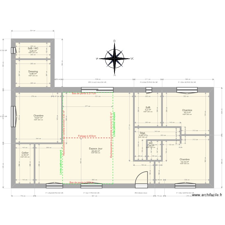 TROKSI. Plan de 10 pièces et 106 m2