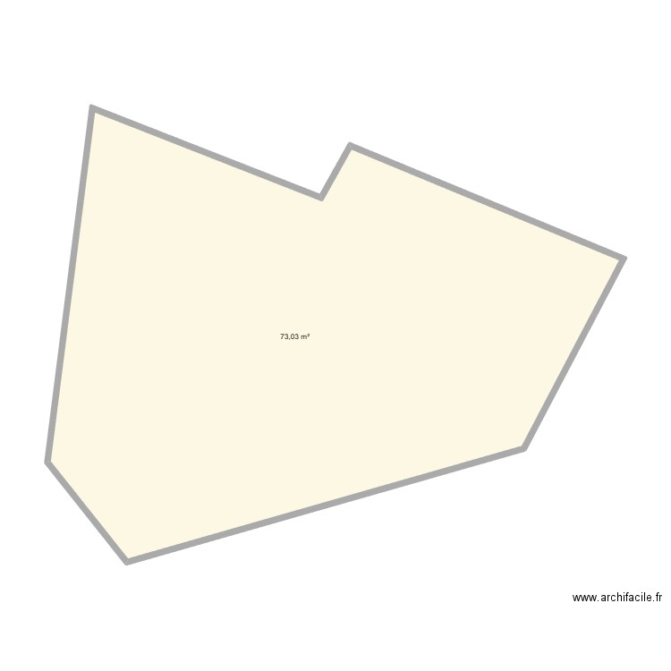 Jardin. Plan de 1 pièce et 73 m2