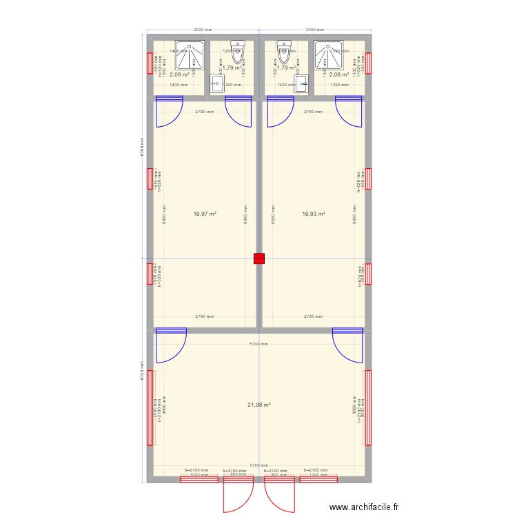 6 на 12. Plan de 0 pièce et 0 m2