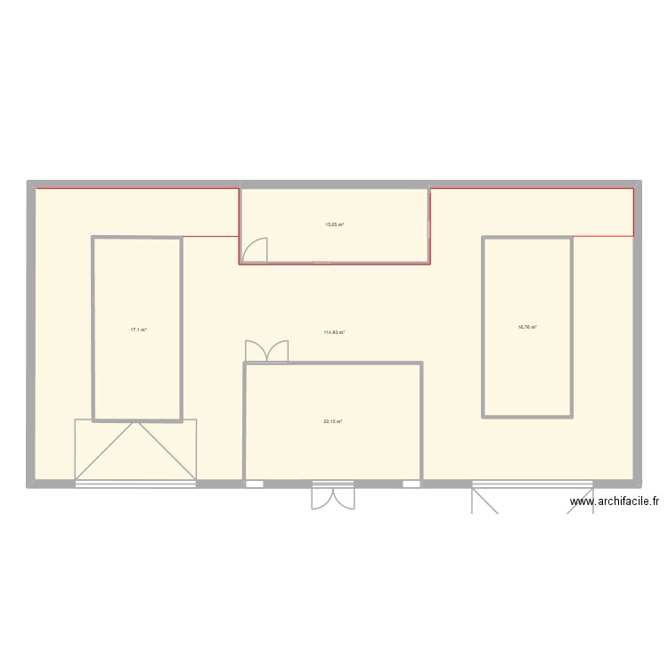 MONCEF PAN GARAGE. Plan de 5 pièces et 222 m2
