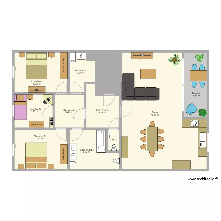 Villas. Plan de 