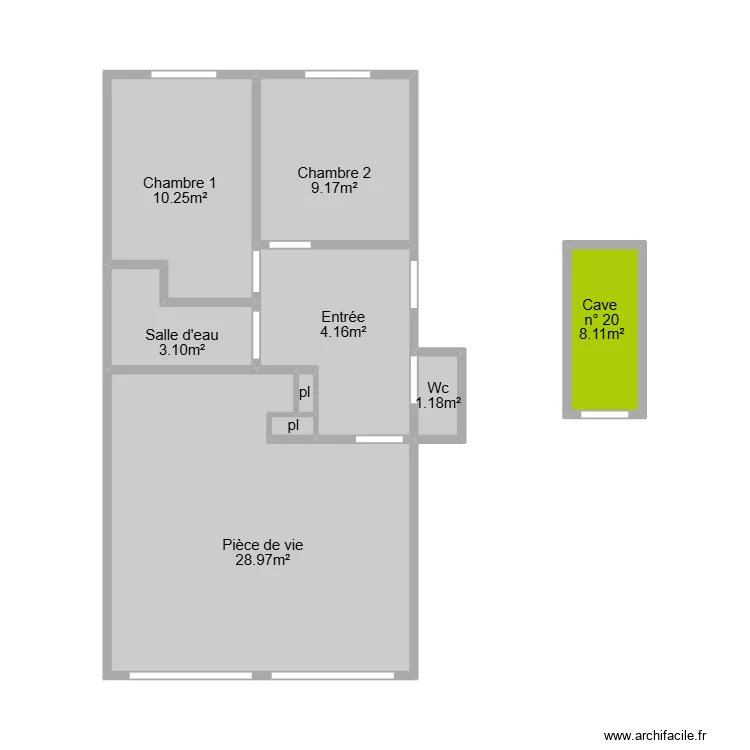 Thibaud sjm. Plan de 9 et 33 m² Thibaud sjm. Plan de 9 et 33 m²