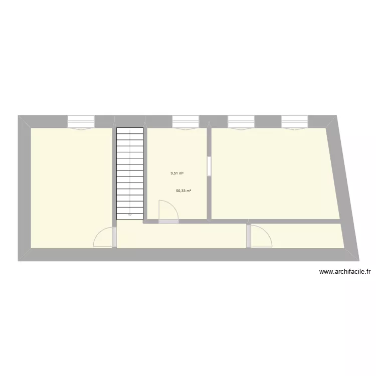 MAISON 2 hbjpm. Plan de 2  et 60 m²