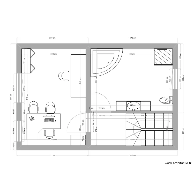 Bureau. Plan de Bureau. Plan de