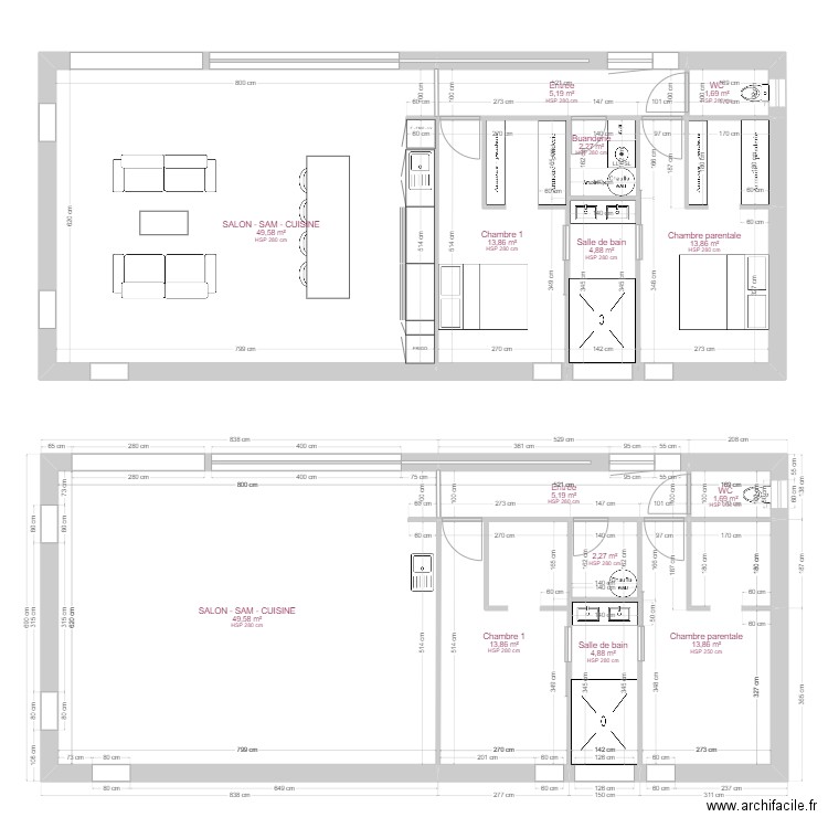 MAISON CATUS V2. Plan de 14 pièces et 183 m2