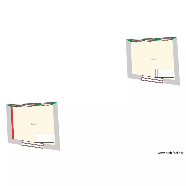 Aménagement Nid. Plan de 2 et 43 m² Aménagement Nid. Plan de 2 et 43 m²