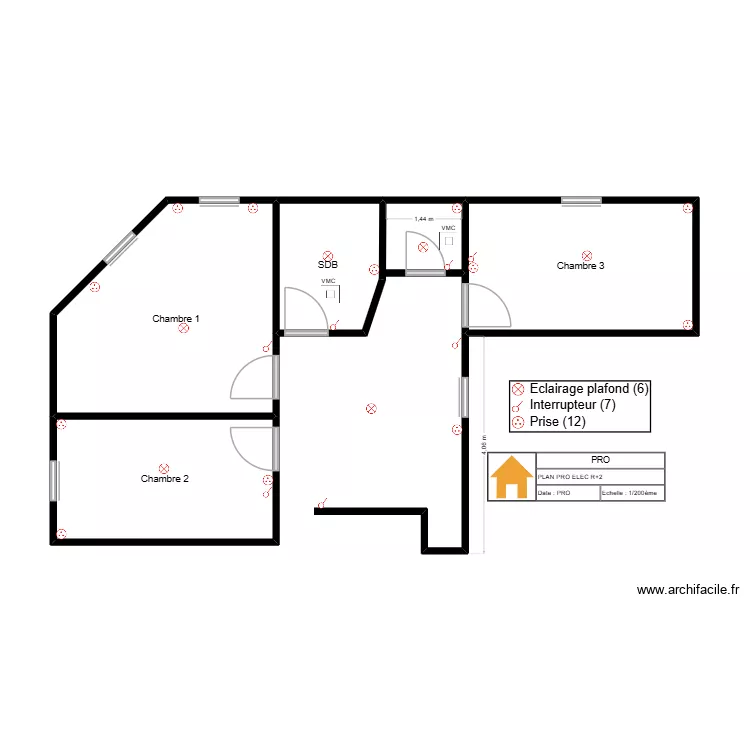Moulouna R+2 PRO ELEC. Plan de 