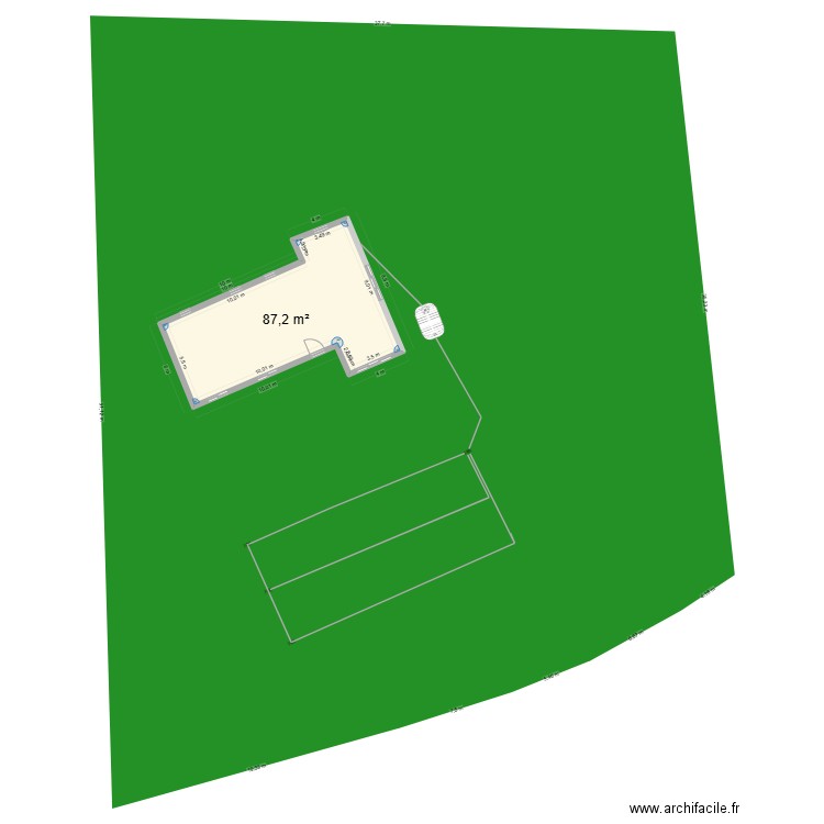 Maison Parcelle A1360. Plan de 1 pièce et 87 m2