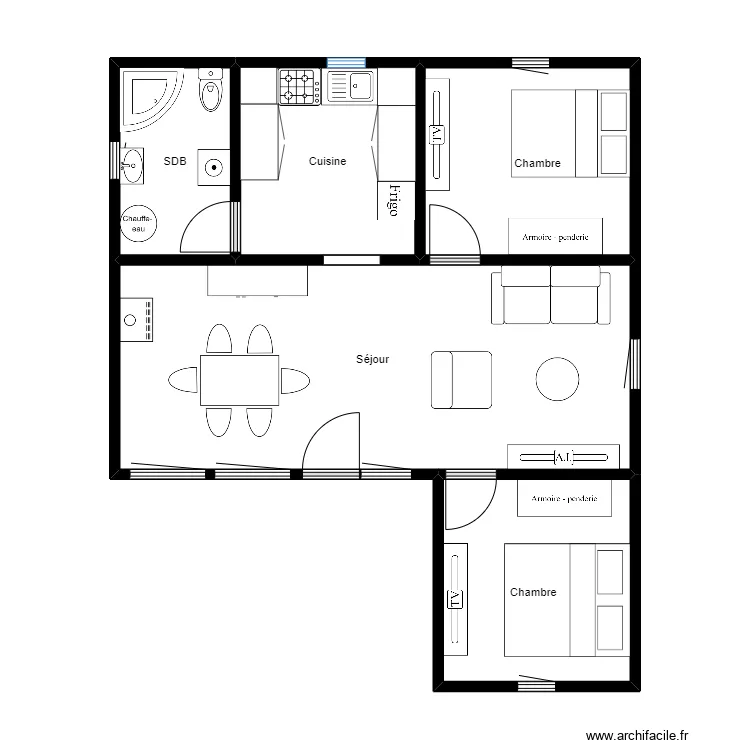 Bungalow Cul de Cheval 334. Plan de 