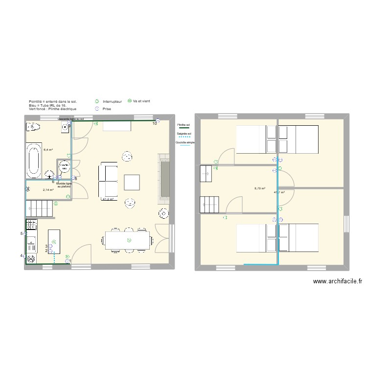 General2. Plan de 5 pièces et 100 m2