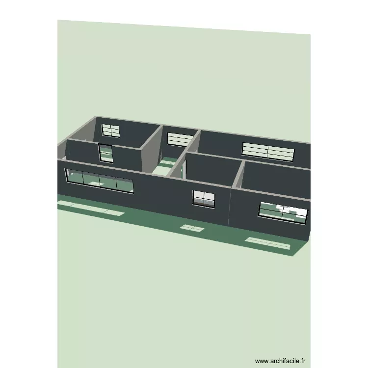 Étage n°2. Plan de 3 et 76 m² Étage n°2. Plan de 3 et 76 m²