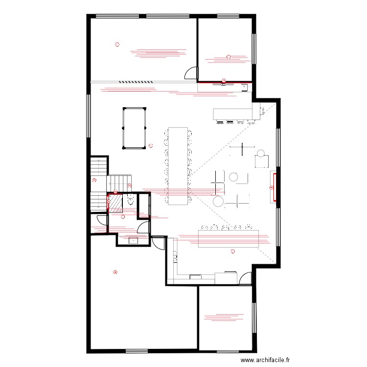 grondin garage Pose. Plan de 6 pièces et 177 m2