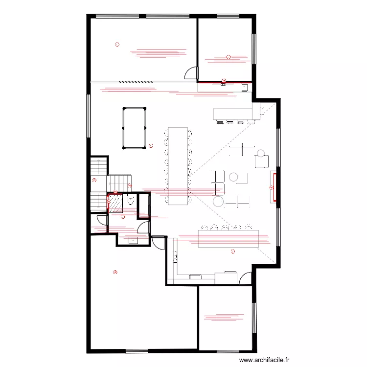 grondin garage Pose. Plan de 