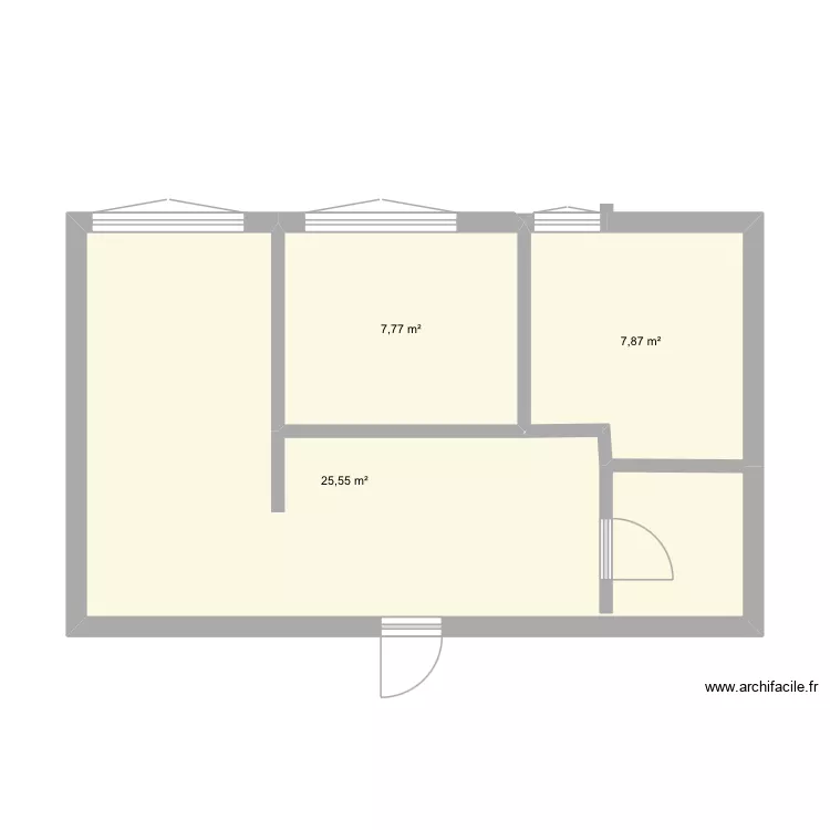Aaaa. Plan de 3  et 41 m²