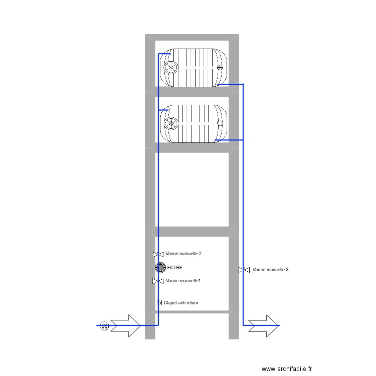 TORRE DE AGUA 2. Plan de 4 pièces et 13 m2