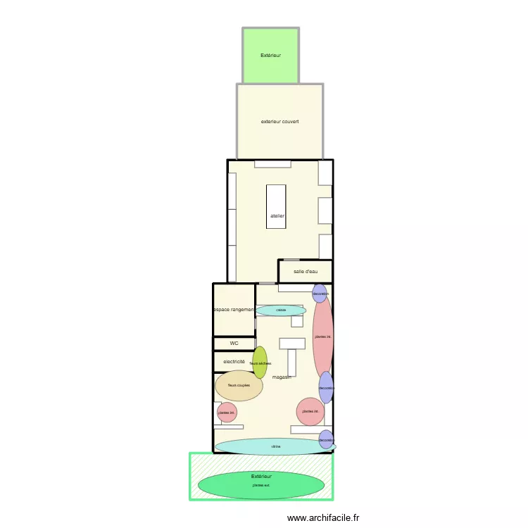 mag. Plan de 9  et 61 m²